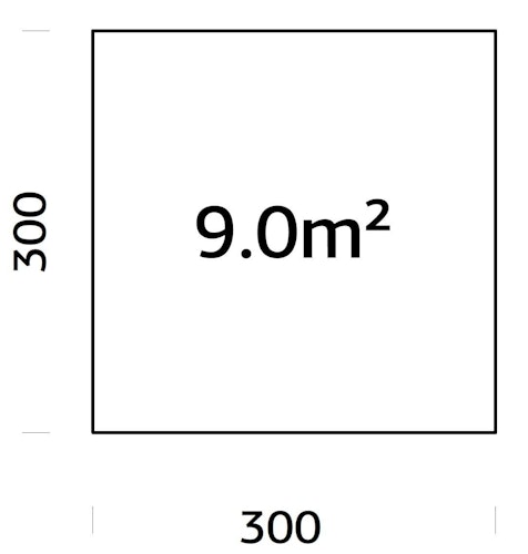 Palmako Fundamentrahmen 3x3 m (inkl. LogFoot)