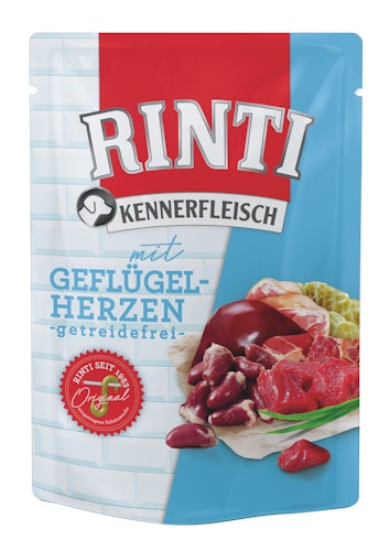 RINTI Kennerfleisch Pouchbeutel 400g Hundenassfutter