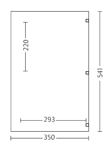 Skan Holz Siena aus Leimholz mit Mittelpfosten Breite 541 cm freistehende Terrassenüberdachung