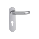 Vorschaubild Griffwerk ALESSIA PROFESSIONAL Schraubtechnik FS Panik -Edelstahl matt  Kurzschild-Garnitur geteilter Vierkant 9mm -Schraubt. -PZ -TS 38-50mm