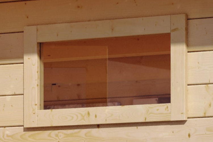 Karibu Saunafenster rechteckig für Außensaunen mit 38 mm Wandstärke