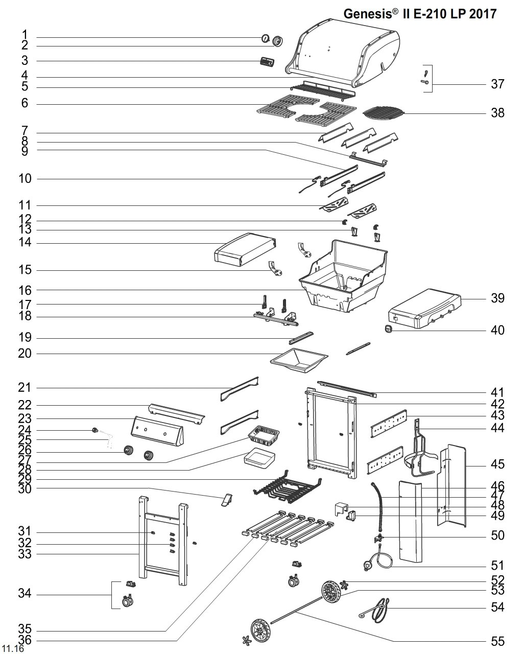 Explosionszeichnung Ersatzteile