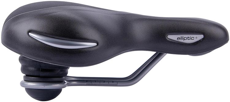 CONTEC Sattel Elliptic + Damen schwarz/silber L 255 x B 226 mm