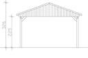 Vorschaubild Skan Holz Fichtelberg - Satteldach Einzelcarport Breite 423 cm