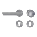 Vorschaubild Griffwerk LUCIA PROFESSIONAL Schraubtechnik FS Panik -Edelstahl matt  Rosettengarnitur -Schraubt. -Knopf R2 -WL -Stift 9mm -TS 38-50mm