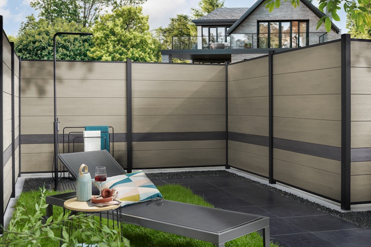 TraumGarten System WPC Platinum XL Zaun-Set