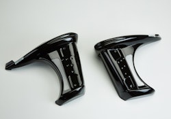 BODYSTYLE Sportsline Kühlerseitenverkleidung  ABS Kunststoff schwarz für KAWASAKI Z750 