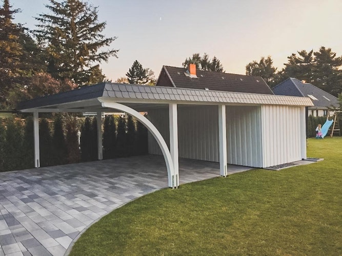 PRE:GA Flachdach Doppelcarport - frei konfigurierbar