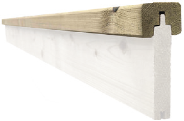 T&J TRELLEBORG Steckzaunsystem Abschlussbrett 175 x 7 x 4,5 cm