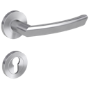 Vorschaubild Griffwerk Türgriff JETTE CRYSTAL K3 Schraubrosette-Edelstahl matt