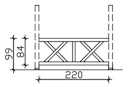 Vorschaubild Skan Holz Andreaskreuz-Brüstung für Terrassenüberdachung Leimholz
