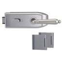 Vorschaubild Griffwerk CREATIVO 1.0 -Edelstahl matt Ganzglastürbeschlagset -3-teiliger Bandsatz -mit Griff CAROLA Schraubt. -SG -WC Schl.s