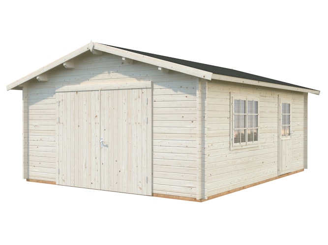 Palmako Garage Roger 23,9 m² - 44 mm - mit Holztor
