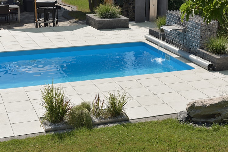 WESERWABEN® Pool- / Beckenrandsteine - Aquitaine Betonweiß