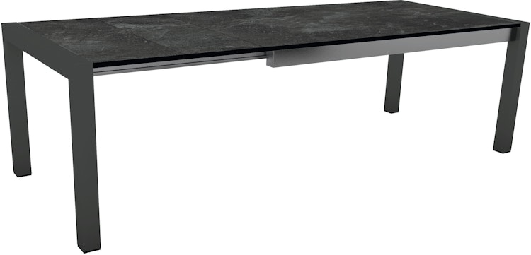 STERN Ausziehtisch Standard 174/254 x 90 cm, Aluminium Anthrazit / Silverstar Slate