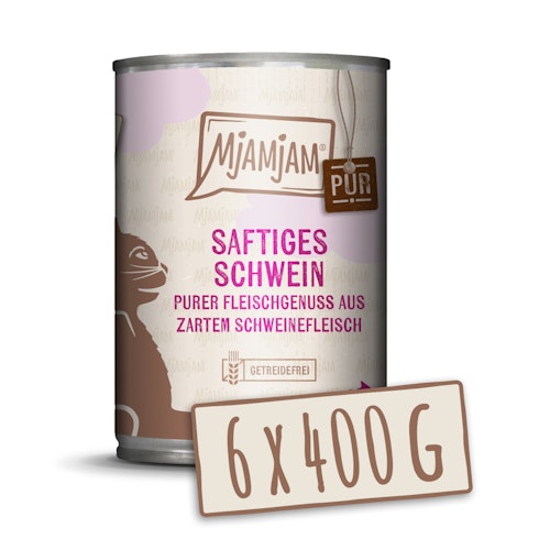 MJAMJAM Schwein pur Katzennassfutter