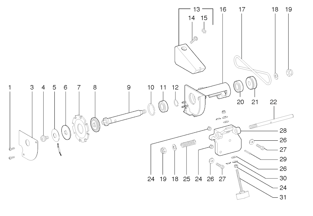 Explosionszeichnung Ersatzteile