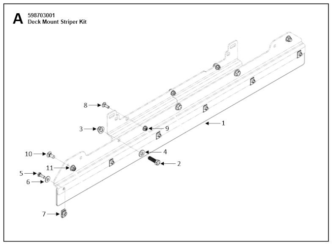 Husqvarna Zubehör für Aufsitzmäher 598703001 Deck Mounted Striping Kit