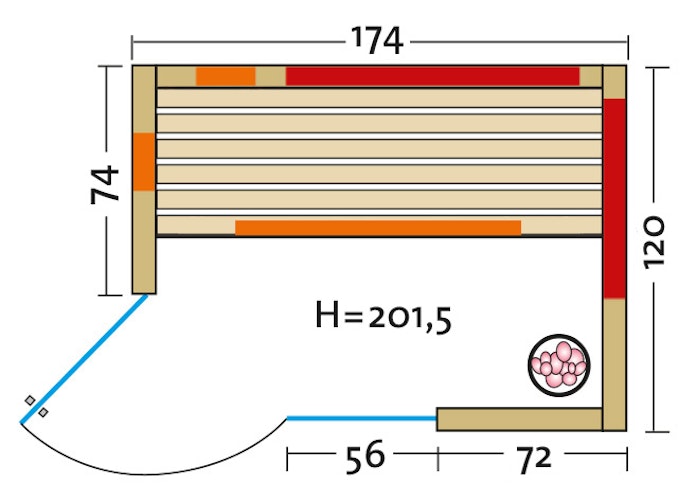 Infraworld Infrarotkabine TrioSol Prima 1 inkl. VITALcorner inkl. 5-teiligem gratis Zubehörset