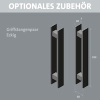 Flexo Griffstangenpaar 350 x 40 mm, eckig
