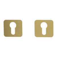 Griffwerk Schlüsselrosettenpaar ONE abgerundet Profilzylinder Flachrosette Gold matt