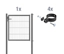 Vorschaubild Alberts® Stabgitter-Einzeltorset Garden inkl. 4 Torschellen