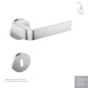 Vorschaubild Griffwerk Wechselgarnitur SIEGER DESIGN / GRAPH K4 - Edelstahl poliert