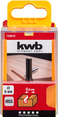 kwb HSS Nutfräser  6 mm SB-Box 750610
