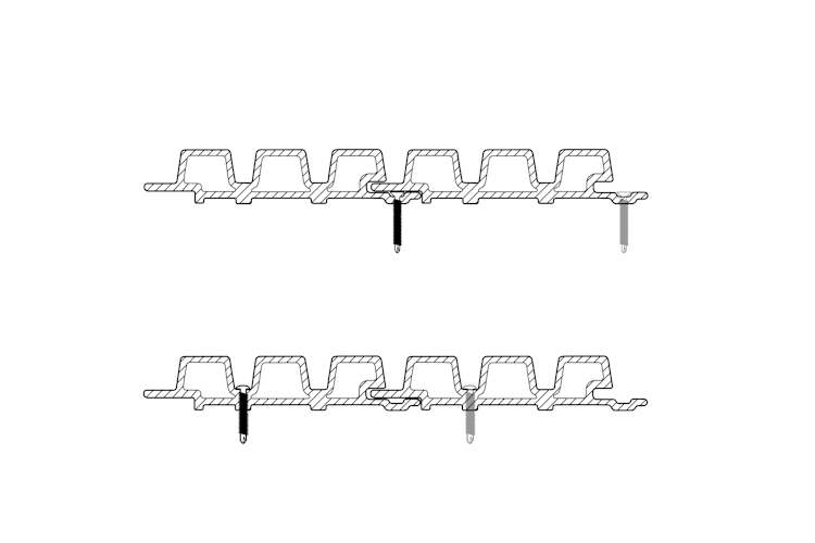 Fiberdeck WEO 35 Fassadenprofil BSK E 33 x 170 mm