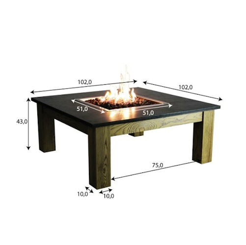 Gardenforma Tisch Gas Feuerstelle Colima