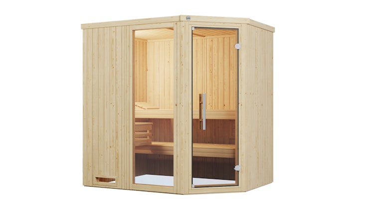 Weka Elementsauna Varberg 1 mit Eckeinstieg - 68 mm