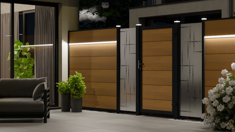 TraumGarten System WPC Platinum XL Zaun-Set