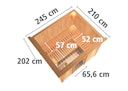 Vorschaubild Karibu Sauna Gobin mit Fronteinstieg 68 mm inkl. gratis Sauna-Zubehörset im Wert von 234,94 €