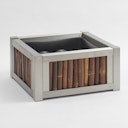 Vorschaubild BambusBASIS Terrassenteich Edelstahl mit verschiedenen Bambusfüllungen