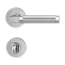Vorschaubild Griffwerk Türgriff LARONDA Schraubrosette- Chrom/Nickelmatt/Edelstahl - Auslaufartikel