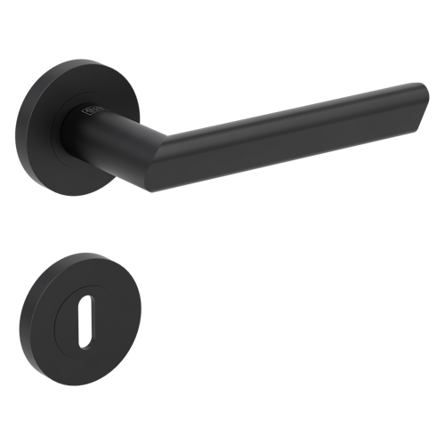 Griffwerk Türgriff TRI 134 - Schraubtechnik, rund, Graphitschwarz