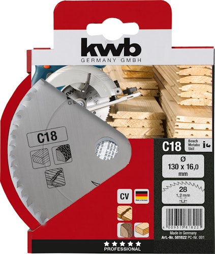 kwb Hk-Sägebl.CV Ø130x1,2x16 Z28 581822