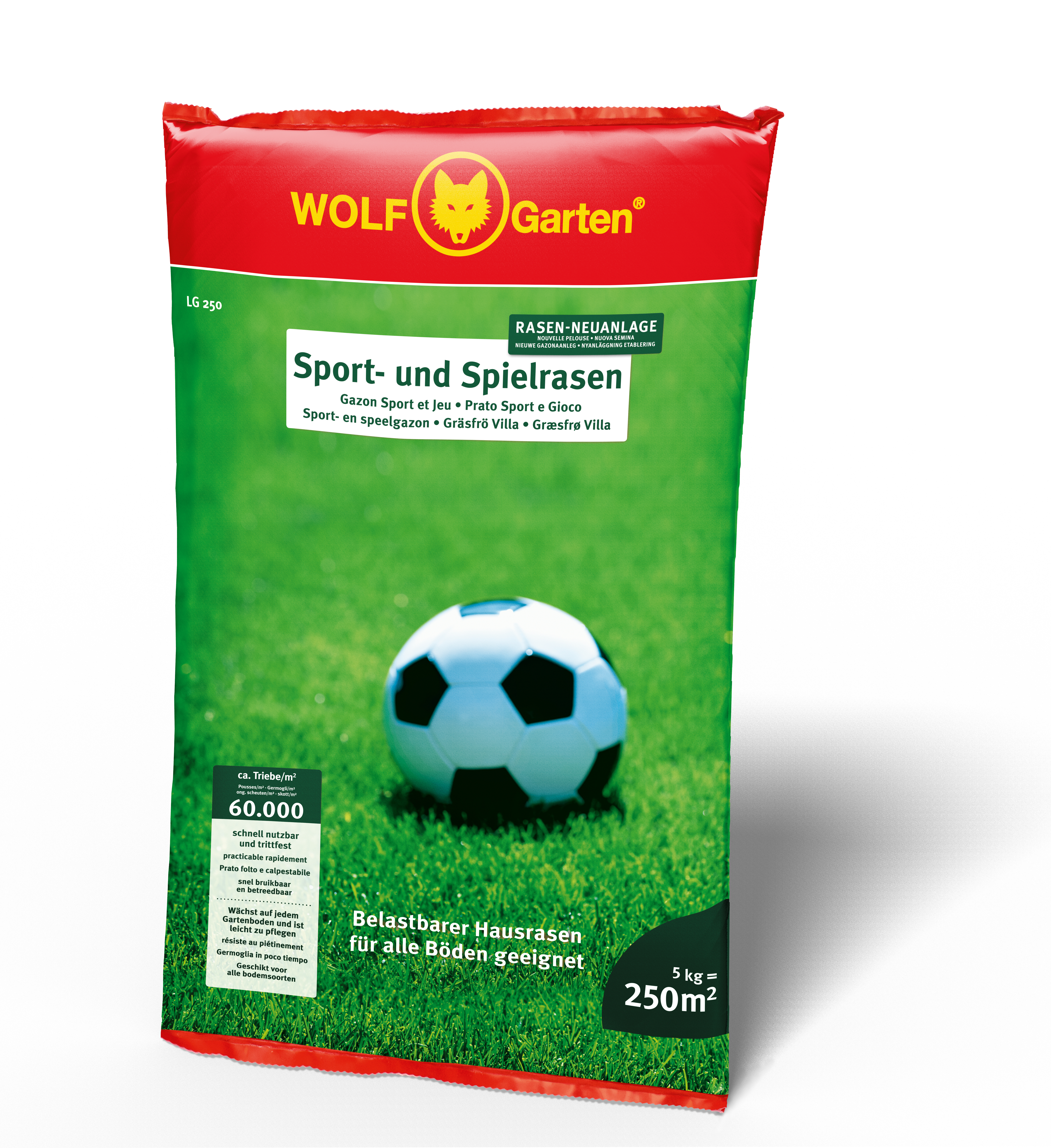WOLF-Garten - Saatgut, LG 250 Sport- und Spielrasen für 250 m²