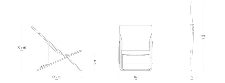 Lafuma Liegestuhl MAXI TRANSAT, Stahl / Batyline