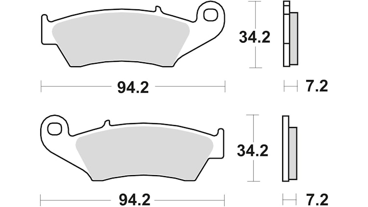 TRW Bremsbelag Typ SV Sintermetall mit ABE, Bremsbelag "MCB 669" Satz