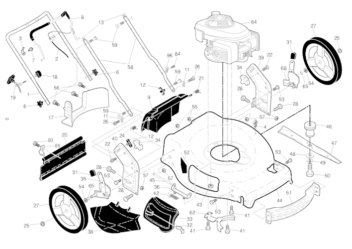Husqvarna Rasenmäher gelegentliche Nutzung HU700F, 96145000903, 2014-09