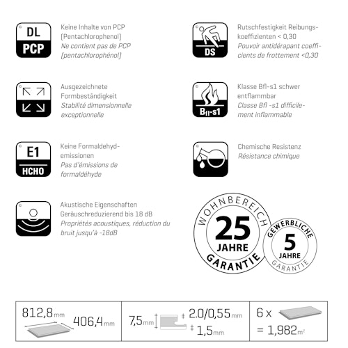 SLY Large Lava Klick-Designboden Fliesenoptik