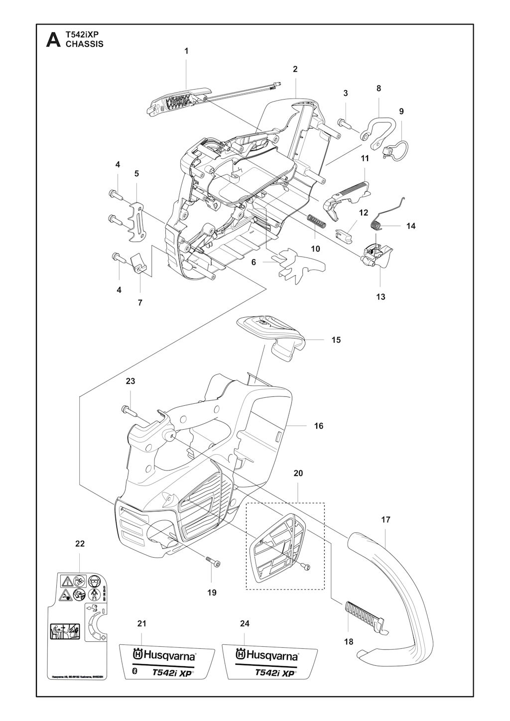 Explosionszeichnung Ersatzteile