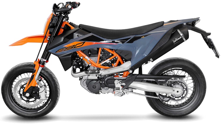 LeoVince Komplettanlage Edelstahl SBK NERO für KTM 690 SMC R / ENDURO / GAS GAS ES/SM 700 mit Katalysator