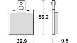 TRW Bremsbelag Typ Organisch Standard mit ABE, Bremsbelag "MCB 623" Satz