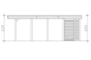 Vorschaubild Skan Holz Carport Friesland 320x708 cm mit Abstellraum Set B