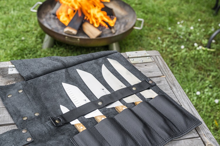 DICK Leder-Rolltasche VIVUM 5-teilig schwarz