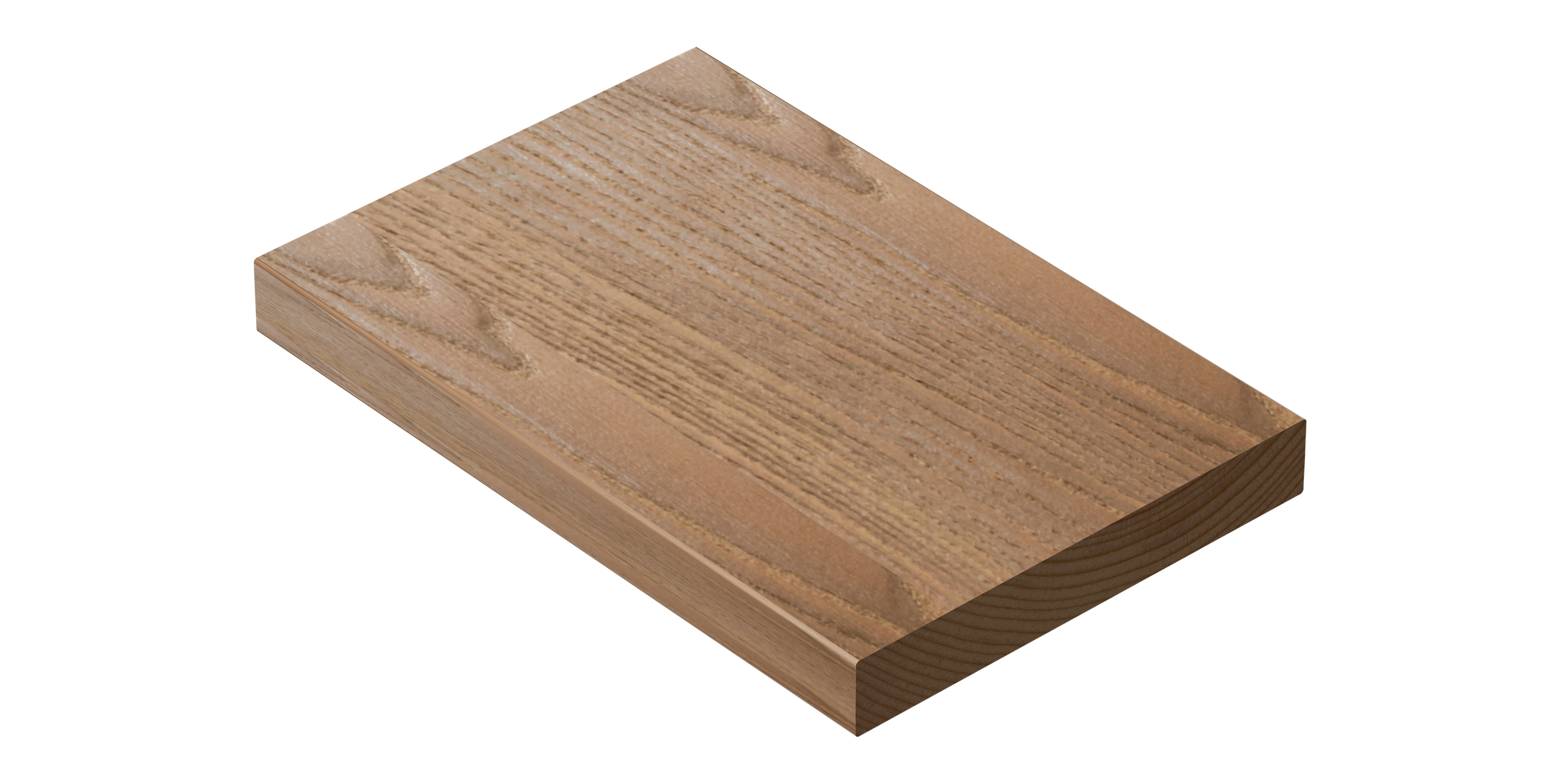 Handmuster OSMO Terrassendiele Thermoholz Esche -glatt / glatt für SenoFix 21 x 105 mm