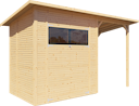 Vorschaubild Bertilo Gartenhaus Pent Modern 2 Plus inkl. Anbaudach - 18 mm