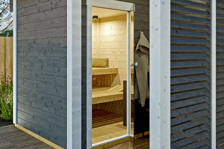Skan Holz Saunahaus Helsinki 2 - 45 mm Blockbohlen